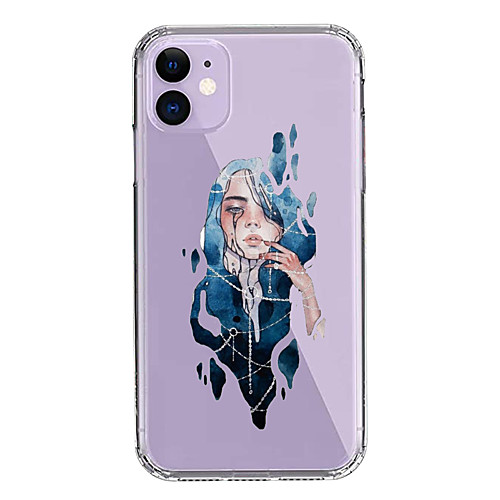 

Case For Apple iPhone 11/11 Pro/11 Pro Max/XS/XR/XS Max/8 Plus/7 Plus/8/7/6/6s Transparent Magic Billie Eilish Pattern Fall Proof Back Cover Soft PCTPU