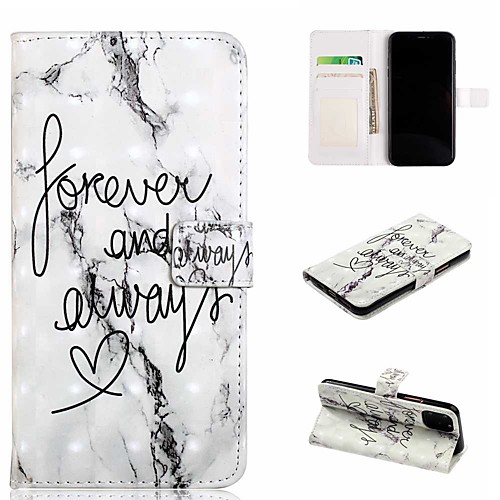 

Case For Apple iPhone 11 / iPhone 11 Pro / iPhone 11 Pro Max Wallet / Card Holder / with Stand Full Body Cases Marble PU Leather / TPU for iPhone SE (2020) / 8 / 8 Plus / X / XS / XR / Xs Max