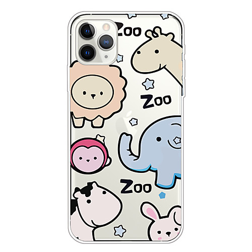 

Case For Apple iPhone 11/11 Pro/11 Pro Max/XS/XR/XS Max/8 Plus/7 Plus/6S Plus/8/7/6/6s/SE/5/5S Transparent Pattern Back Cover Zoo Soft TPU