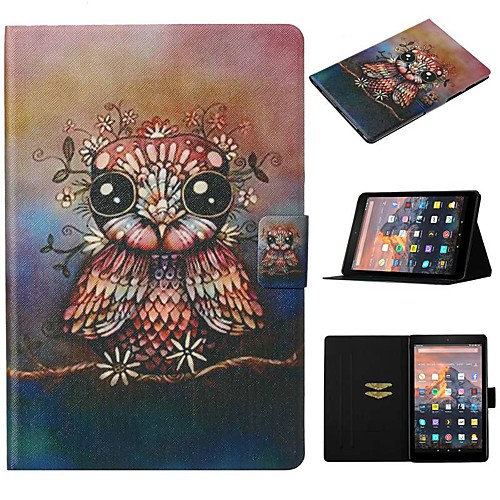 

Case For Amazon Kindle Paperwhite 2/3/4 / Amazon HD8(2016) Card Holder / with Stand / Pattern Full Body Cases Animal PU Leather For kindle fire HD 10 2015 2017
