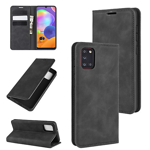 

For Samsung Galaxy A10/A20/A30 Retro-skin Business Magnetic Suction Leather Case with Holder & Card Slots & Wallet