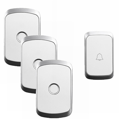 

CACAZI A20 Home Security Wireless Music Doorbell Kit Waterproof AC 110-220V 300M Remote Wireless Door Bell 1 Button 3 Receivers