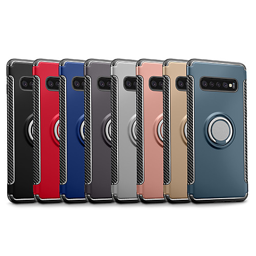 

Case For Samsung GalaxyS20/S20 Plus/S20 Ultra/S10/S10 Plus/S10E/S10 Lite/S10 5G/S9/S9 Plus/Note 10/Note 10 Plus/Note 9 Shockproof / Ring Holder Back Cover Solid Colored TPU / Plastic
