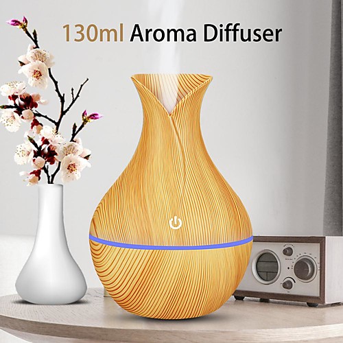 

USB Wood Grain Essential Oil Diffuser Ultrasonic Air Humidifier Household Aroma Diffuser Aromatherapy Mist Maker with Light