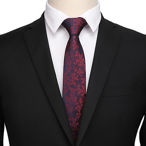 

Men's Party / Work / Basic Necktie - Print / Jacquard / Solid Colored