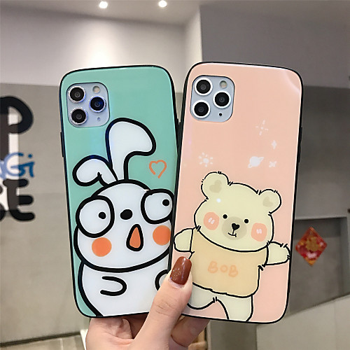 

Tempered Glass Phone Case Cartoon Pattern for Apple iPhone Case 11 Pro Max X XR XS Max 8 Plus 7 Plus 6 Plus SE(2020) Curve Back Cover