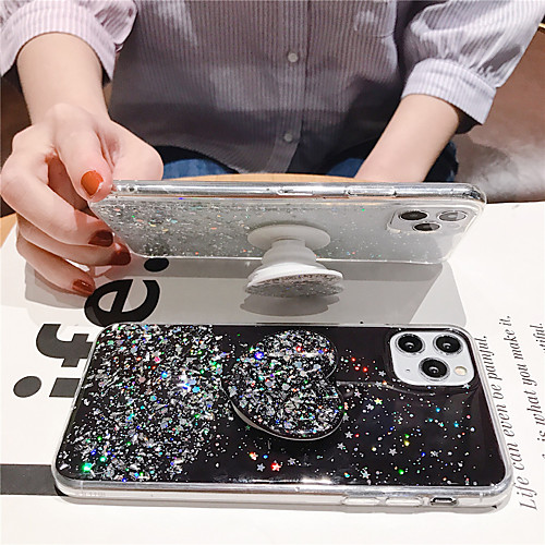 

Luxury sequin Love Heart stand Holder Phone Case For iPhone SE 2020 / 11 / 11 Pro / 11Pro Max / X / XS / XR / XSMax / 8Plus / 8 / 7Plus / 7 / 6Plus / 6 Cover Funda Coque