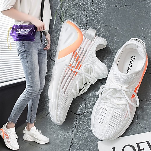 

Women's Trainers / Athletic Shoes Summer Flat Heel Round Toe Daily Mesh Yellow / Orange