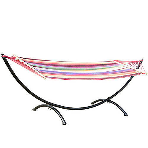 

Factory Wholesale Outdoor Leisure Garden Hammock Garden Balcony Steel Tube Swing Hammock Hammock Frame Adult Hammock