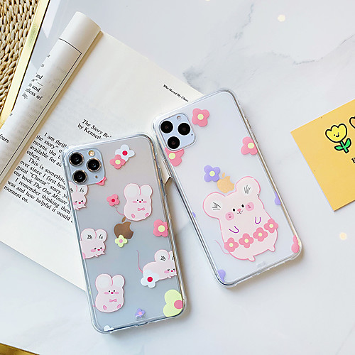 

Mouse Phone Case with Lanyard Hole PC Back Cover with TPU Frame for Apple iPhone 11 Pro Max X XR XS Max 8 Plus 7 Plus 6 Plus SE 2020