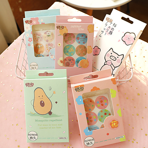 

1 Pack Mosquito Repellent Stickers Portable Cartoon Cute Repellent Anti-Mosquito For Home For Office Indoor Outdoor Kid's Adults Kids Teenager Adults'