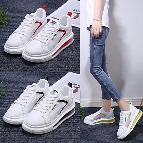 

Women's Trainers / Athletic Shoes Summer Flat Heel Round Toe Daily PU Black / Red / Green