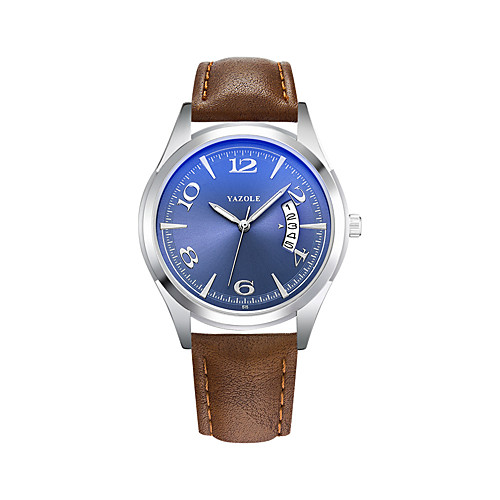 

Men's Dress Watch Quartz Stylish Leather Black / Brown Casual Watch Analog Casual Fashion - WhiteGolden Black Blue One Year Battery Life