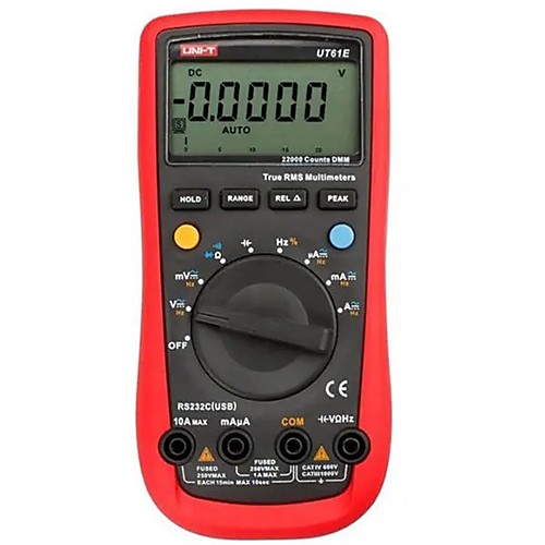 

Automatic Range Digital Multimeter UNI-T UT61E Auto Range Digital Multimeter AC/DC Volt Amp Resistance Capacitance Frequency Duty Cycle