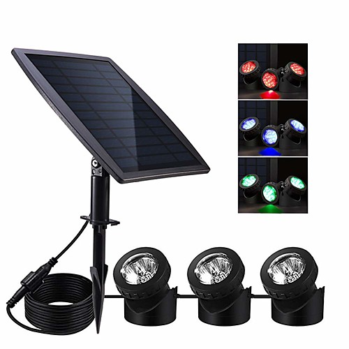 

3pcs 3 W Underwater Lights Waterproof / Solar Powered / Decorative RGB / Color-changing / Red 3.7 V Outdoor Lighting / Courtyard / Garden 15 LED Beads Thanksgiving Day / New Year's