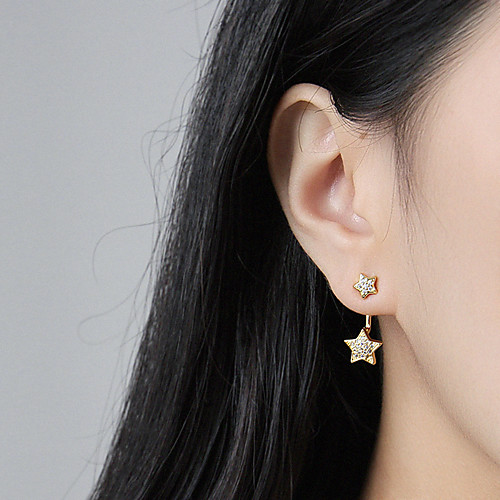 

Women's Drop Earrings Star Romantic Sweet Cute Earrings Jewelry Gold / Silver For Birthday Gift Date Promise
