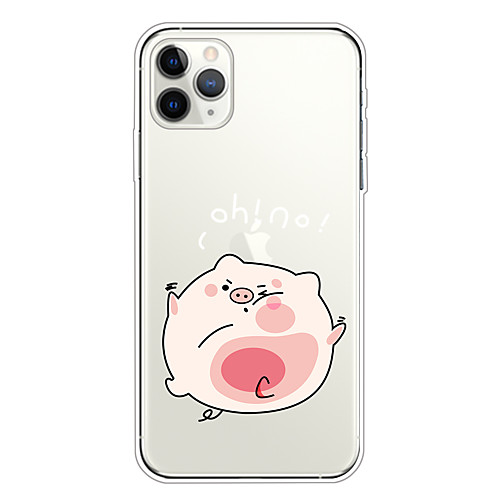 

Case For Apple iPhone 11/11 Pro/11 Pro Max/XS/XR/XS Max/8 Plus/7 Plus/6S Plus/8/7/6/6s/SE/5/5S Transparent Pattern Back Cover Pink Pig Soft TPU