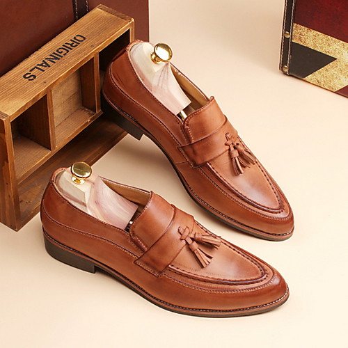 

Men's Spring & Summer Classic Daily Loafers & Slip-Ons PU Black / Red / Burgundy