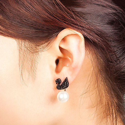 

Women's Earrings Holiday Wedding Birthday Romantic Earrings Jewelry Silver / Black For Date Street Festival 1 Pair