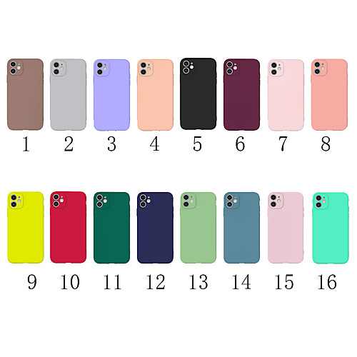 

Solid Colored TPU for Apple iPhone Case 11 Pro Max X XR XS Max 8 Plus 7 Plus 6 Plus SE(2020) Back Cover