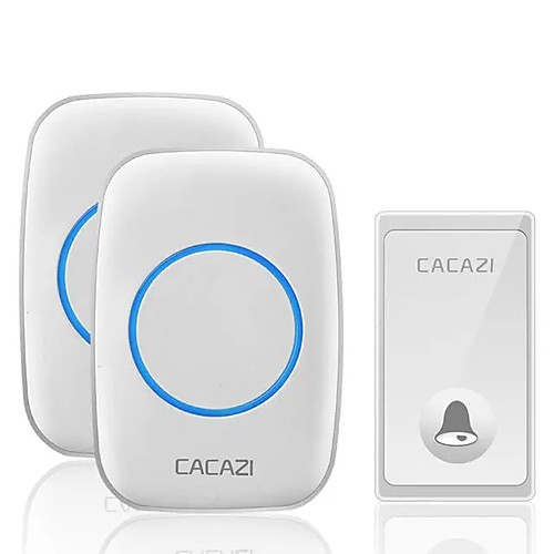 

CACAZI FA60 Wireless Doorbell Self-powered Waterproof Intelligent Home Door Ring Bell 2Pcs Receivers Transmitter