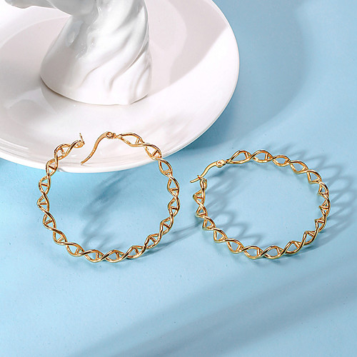 

Women's Earrings Hollow Out Statement Luxury Trendy Fashion Cool 18K Gold Plated Earrings Jewelry Gold For Formal Prom Date Street Festival
