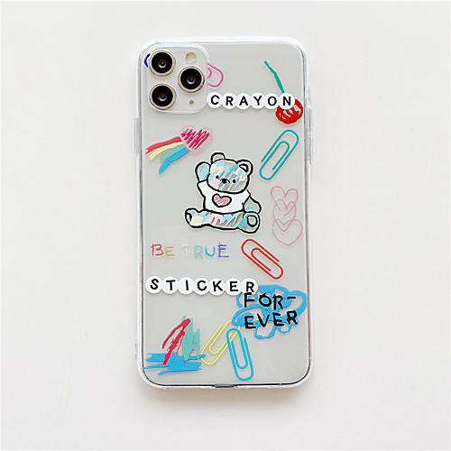

Case For Apple iphone 11/pro11proMax/x/XS/XR/XSMax/8p/8/7P/7/SE(2020)Cover TPU Cartoon transparent iphone case