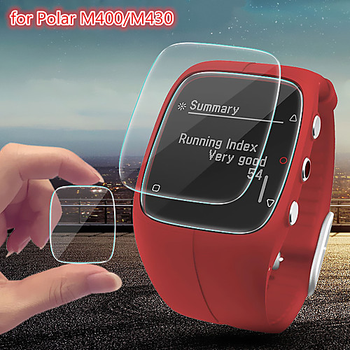 

5 PCS Screen Protector for Polar M400/M430 Tempered Glass Transparent High Definition (HD) Scratch Proof/9H Hardness