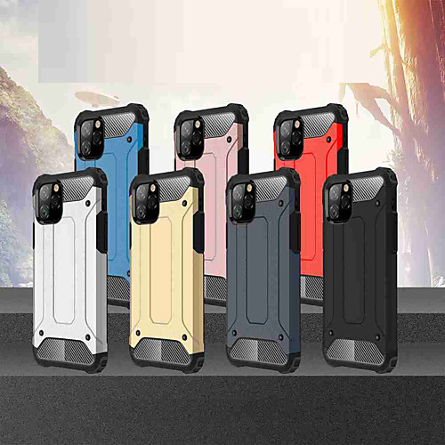 

Case For Apple iPhone 11 / iPhone 11 Pro / iPhone 11 Pro Max Shockproof Back Cover Solid Colored TPU / PC