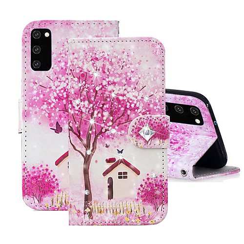 

Case For Samsung Galaxy A91 / M80S / Galaxy A81 / M60S / S20 Plus Wallet / Rhinestone / with Stand Full Body Cases Tree PU Leather For Samsung Galaxy S20 Ultra/A01/A11/A21/A41/A70E