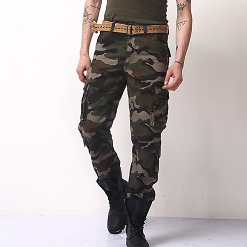 

Men's Basic Slim Chinos Pants - Camouflage Summer Blue Army Green Khaki US32 / UK32 / EU40 / US34 / UK34 / EU42 / US38 / UK38 / EU46