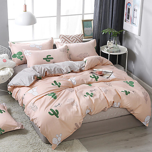

Simple Wind cactus print pattern bedding four-piece quilt cover bed sheet sham cover dormitory single double