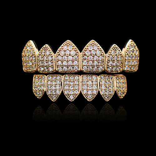 

Teeth Set / Teeth Grills Statement Stylish Luxury Unisex Body Jewelry For Halloween Street Copper Silver Gold