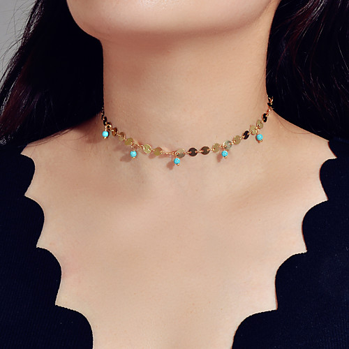 

Women's Necklace Vertical / Gold bar Boho Punk Sweet Africa Chrome Gold 37.2 cm Necklace Jewelry 1pc For Wedding Party Evening Engagement Prom Beach