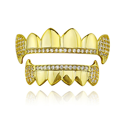 

Teeth Set / Teeth Grills Statement Stylish Luxury Unisex Body Jewelry For Halloween Street Copper Gold Silver