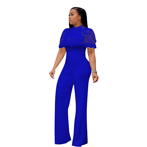 

Women's White Black Blue Jumpsuit Onesie, Solid Colored S M L