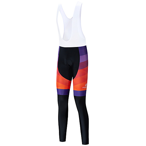 

Miloto Women's Cycling Bib Tights Bike Bib Tights Padded Shorts / Chamois Pants UV Resistant Quick Dry Breathable Sports Patchwork Gradient Solid Color White / Black Mountain Bike MTB Road Bike