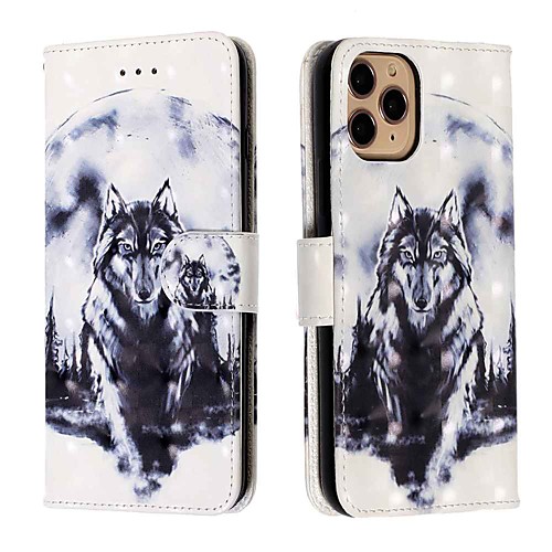 

Case For Apple iPhone 11 / iPhone 11 Pro / iPhone 11 Pro Max Wallet / Card Holder / with Stand Full Body Case White Wolf PU Leather / TPU for iPhone Xs Max / Xr / Xs / X / SE (2020) / 8 Plus / 8
