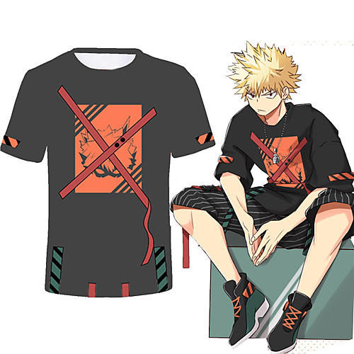 

Inspired by My Hero Academia Boko No Hero Cosplay Costume T-shirt Polyster Print Printing T-shirt For Men's / Women's