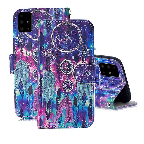 

Case For Samsung Galaxy A51/ Galaxy A20e / Galaxy Note 10 Plus Wallet / Card Holder / with Stand Full Body Cases Feathers PU Leather For Galaxy A71/A10S/A20S/M30S/A2 Core/A10E