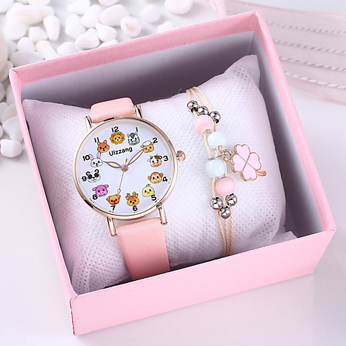 

Women's Quartz Watches New Arrival Fashion Black White Brown PU Leather Chinese Quartz White Black Blushing Pink Chronograph Creative New Design 2 Piece Analog One Year Battery Life