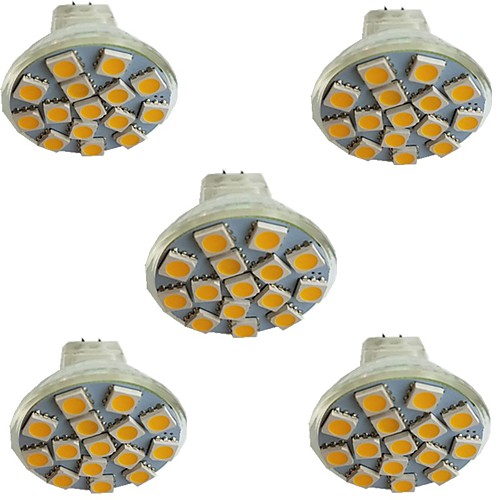 

5pcs 3 W LED Spotlight 300 lm MR11 15 LED Beads SMD 5050 Warm White Cold White Natural White 9-30 V