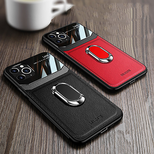 

Leather Magnetic Ring Stand Holder Phone Case For iphone 11 Pro Max SE 2020 XR XS Max X 8 Plus 7 Plus 6 Plus Soft TPU Bumper Protection Cover