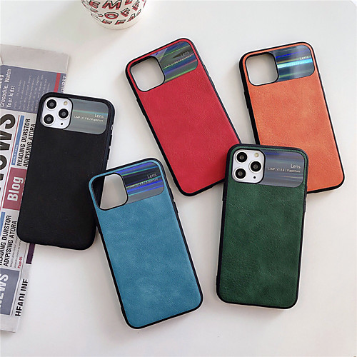 

Case For Apple iPhone 11 /11 Pro /11 Pro Max/XS Max/XS/XR/X/8P/7P/8/7 Shockproof Back Cover Solid Colored PU Leather / TPU