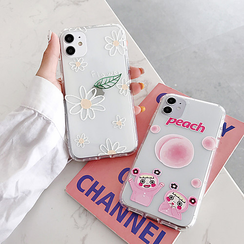 

Case For Apple iPhone 11 /11 Pro / 11 Pro Max/SE2020/6/7/8/x/xr/xsmax/7p/6p Ultra-thin / Transparent / Embossed Back Cover Word / Phrase / Cartoon / Flower TPU