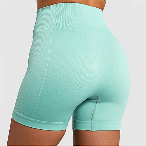 

Women's High Waist Yoga Shorts Seamless Shorts Bottoms Tummy Control Butt Lift Quick Dry Solid Color Black Blue Fuchsia Nylon Fitness Gym Workout Running Sports Activewear High Elasticity Slim