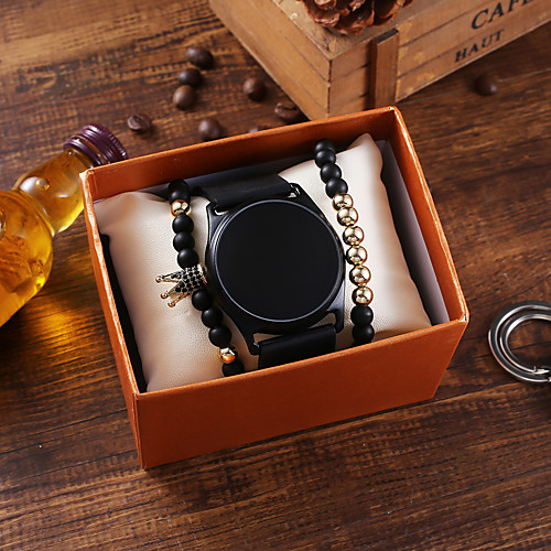 

Men's Digital Watch Digital Silicone Black Chronograph New Design LED Light Digital Fashion Cool - Black