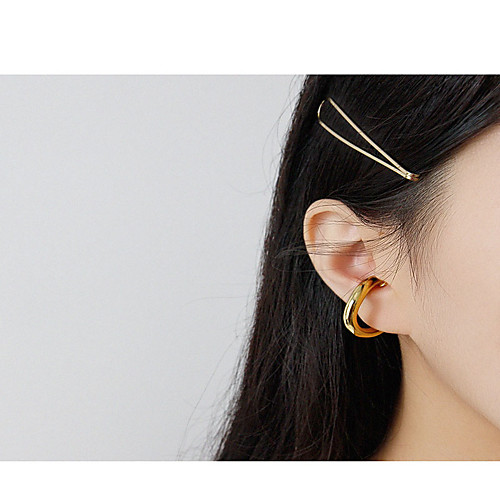 

Women's Hoop Earrings Earrings Stylish Basic Modern French Earrings Jewelry Gold / Silver For Birthday Gift Vacation Festival