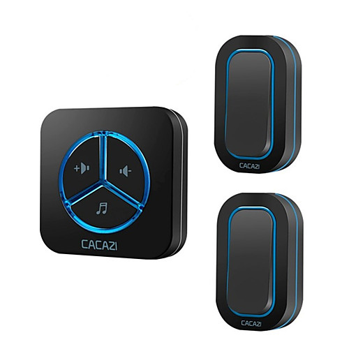 

CACAZI Wireless Doorbell Waterproof Battery Button 280M Remote Home Cordless Call Bell Receiver EU US UK AU Plug 48 Chime 6 Volume