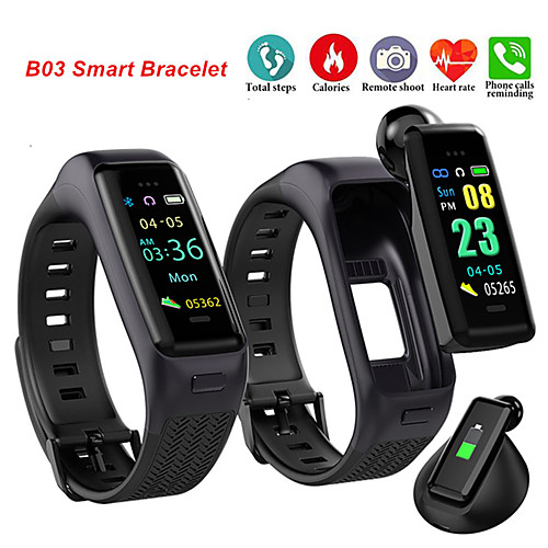 

JSBPB03 Women Smart Bracelet Smartwatch BT Fitness Equipment Monitor Waterproof Bluetooth Headset Call for Android Samsung/Huawei/Xiaomi iOS Mobile Phone